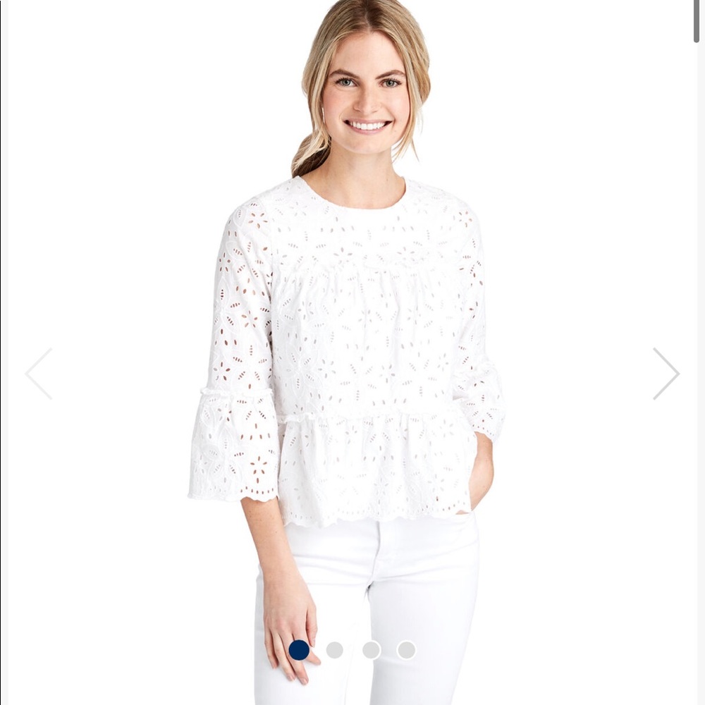 Vineyard Vines Eyelet Tiered Top